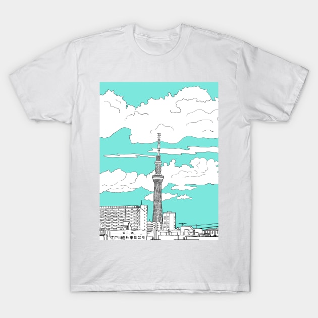 Tokyo Sky Tree T-Shirt by lamaisondulapino